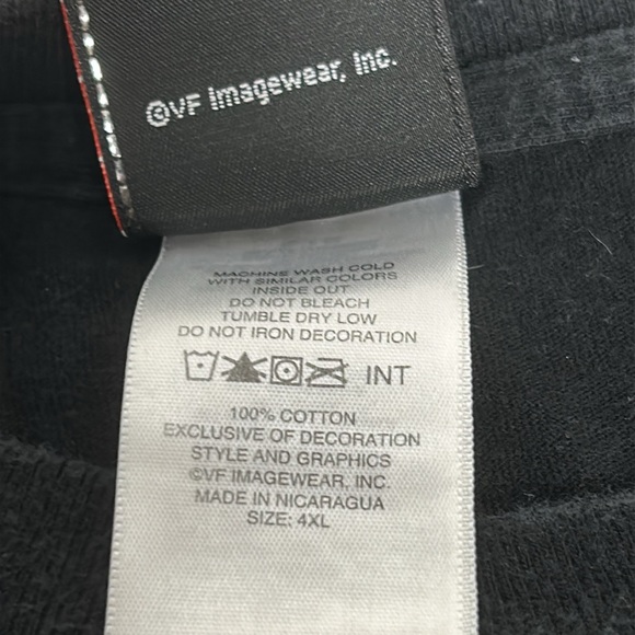 Harley-Davidson Black and Red Men's Tee Shirt Sleeve Size 4X Preowned - Picture 6 of 6